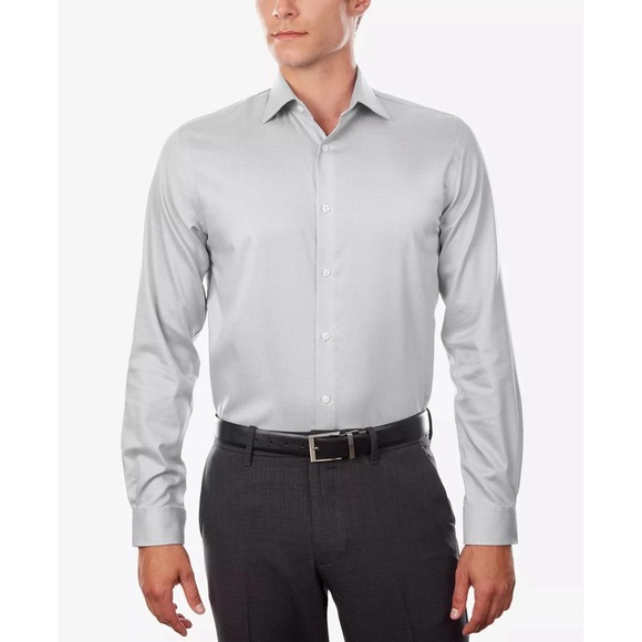 Michael Kors Other - NWT Michael Kors Regular Fit Dress Shirt Men's L 16.5 32/33 Grey Frost Cotton